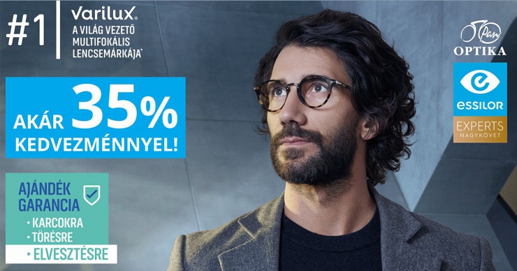 Varilux progresszív szemüveglencsék akár 35% kedvezménnyel!!!