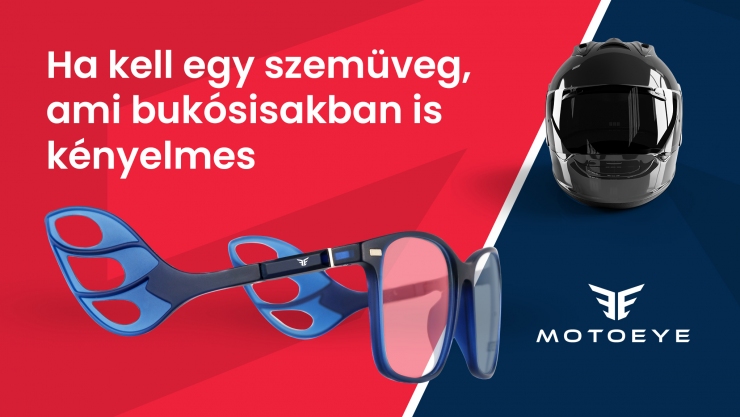 MotoEye motoros szemüveg bukósisak alá, napszemüveg rátéttel!